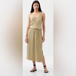 Gap Gold Satin Midi Skirt